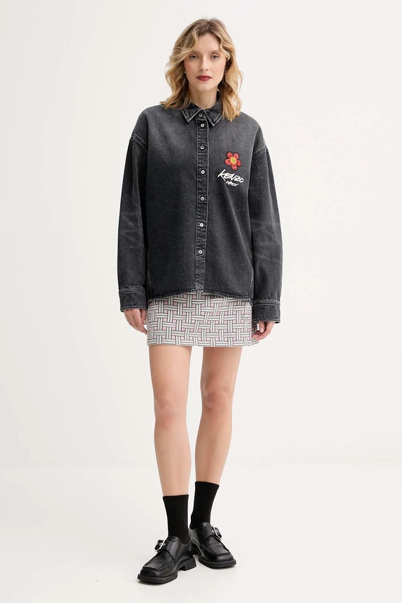 Спідниця з додаванням вовни Kenzo FF62JU6013CQ сірий AW25