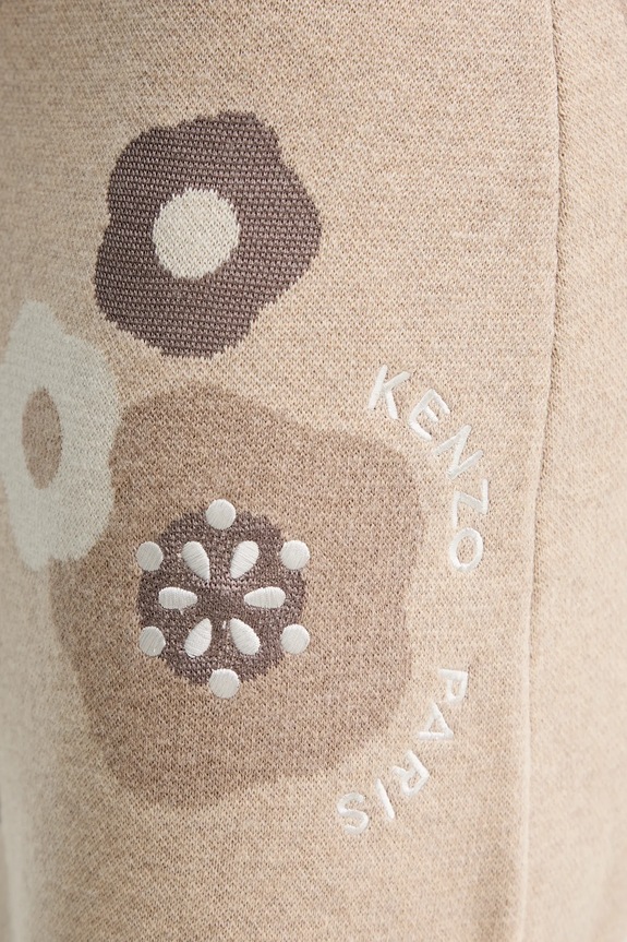 Kenzo spódnica z wełną FF62JU6003CR beżowy