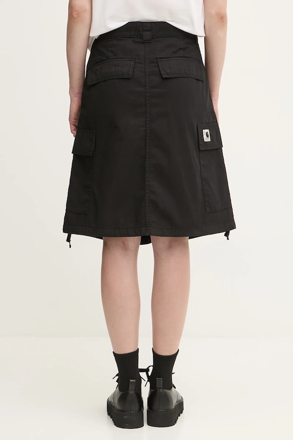 Pamučna suknja Carhartt WIP W' Kingston crna I035579.89GD