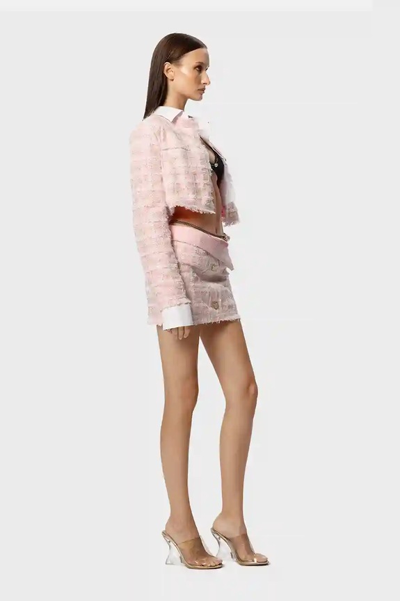 Oblečení Sukně GOD SAVE QUEENS HIGH PRIORITY TWEED SKIRT GSQ.151.321 růžová