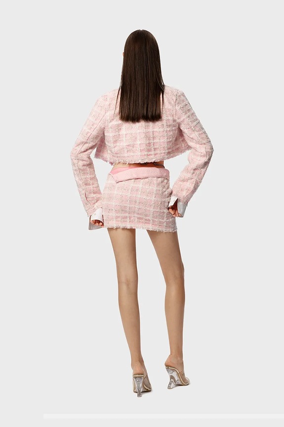 Sukně GOD SAVE QUEENS HIGH PRIORITY TWEED SKIRT GSQ.151.321 růžová