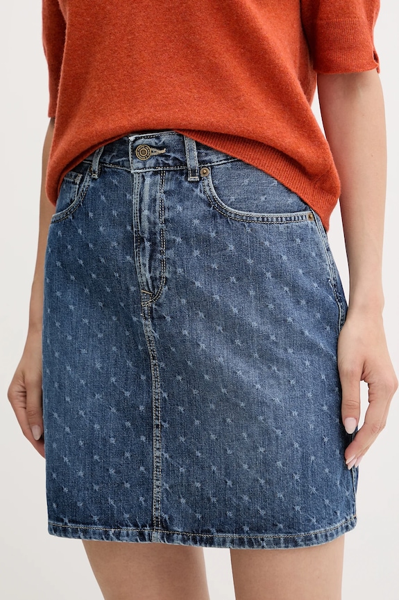Pepe Jeans spódnica jeansowa casual niebieski PL90112444F0