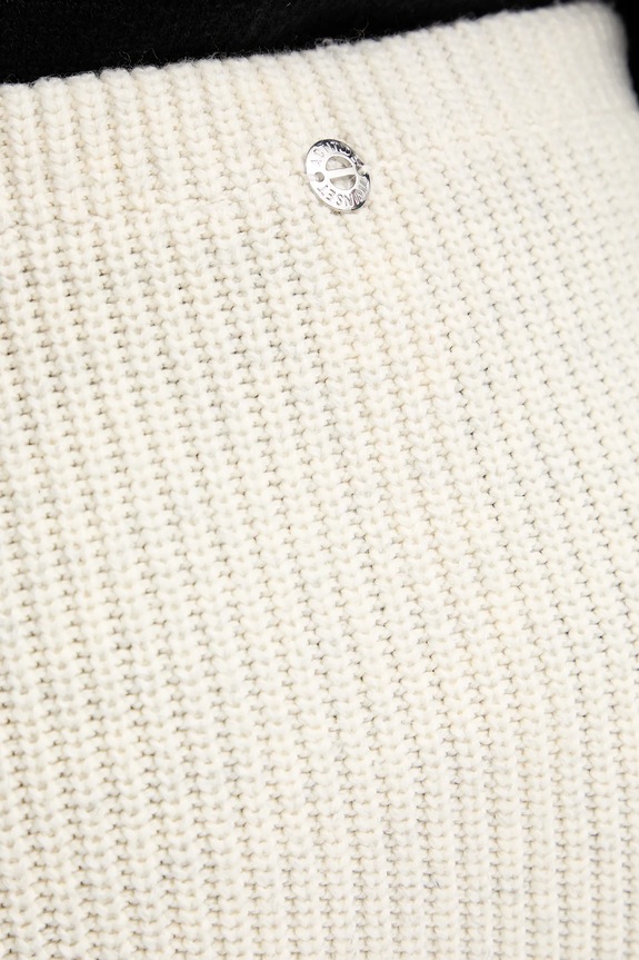 Twinset gonna con aggiunta di lana beige 252AP3242