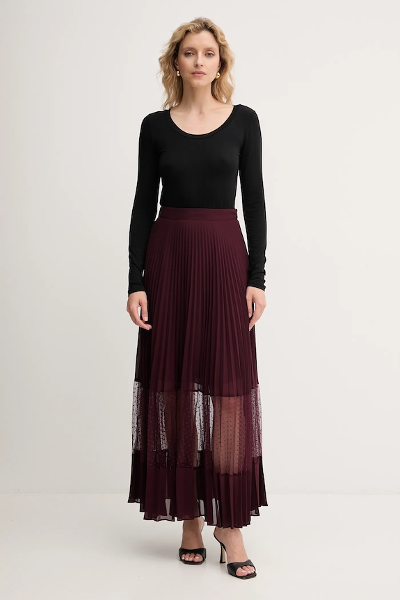 Twinset spódnica 252TP2642 bordowy AW25