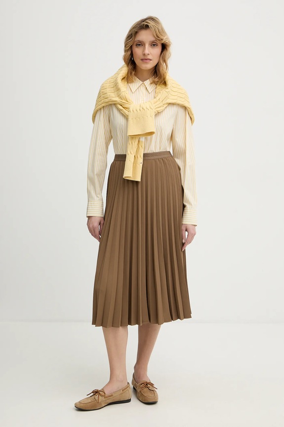 Tommy Hilfiger spódnica brązowy WW0WW48538