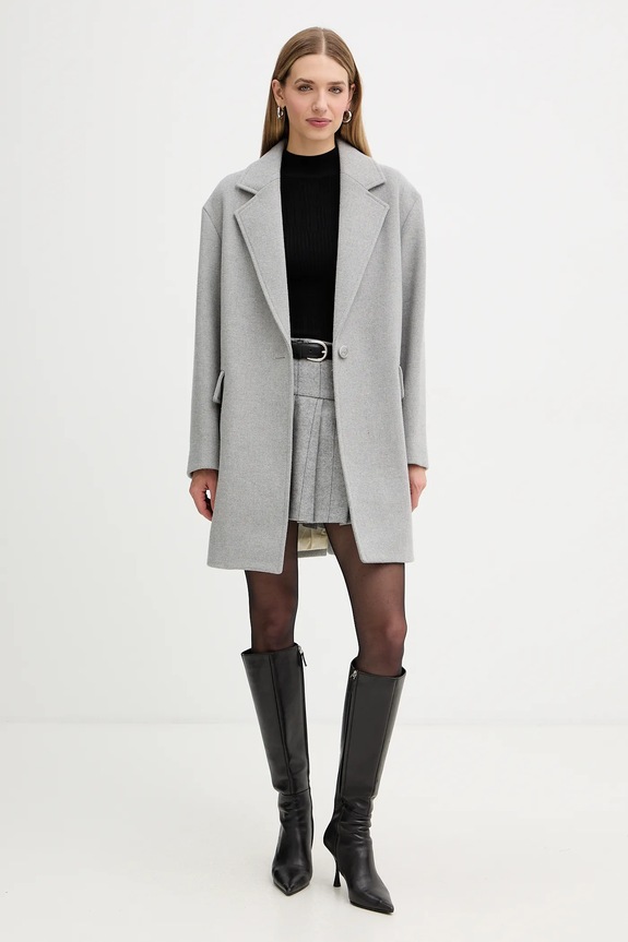 Φούστα με προσθήκη μαλλιού MAX&Co. 2526106064200 γκρί AW25