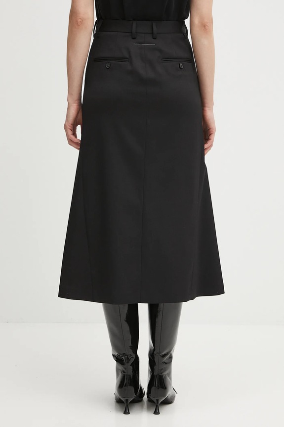 Odzież MM6 Maison Margiela spódnica z wełną S52MI0021.S47848.900 czarny