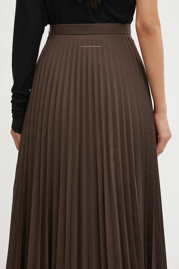 Sukně MM6 Maison Margiela hnědá S62MA0096.M35609.143