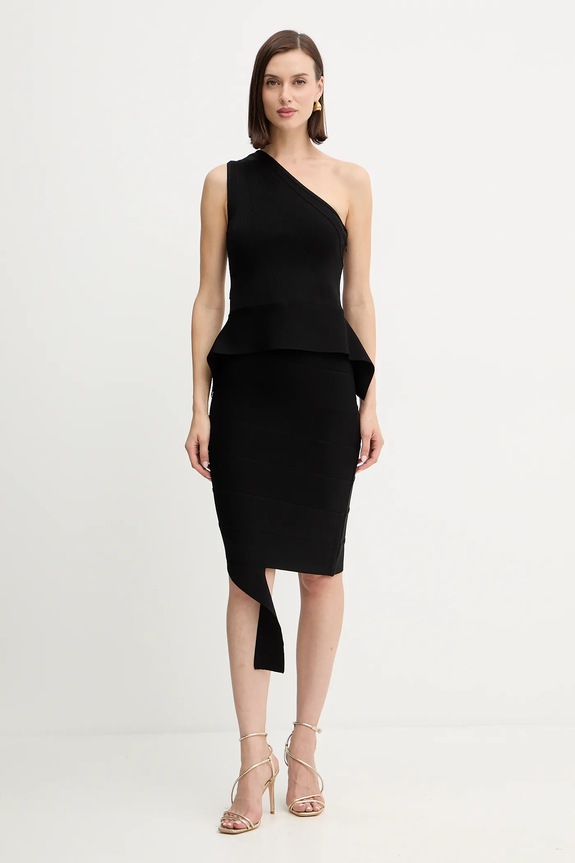 Suknja Herve Leger Alma HLT3536090 crna AW25