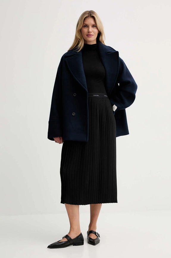 Calvin Klein fustă LV044D632G negru AW25