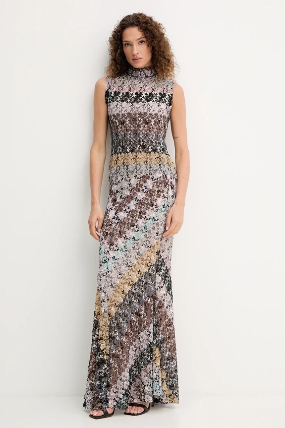 Missoni spódnica DS25WH0K.BR012I brązowy AW25
