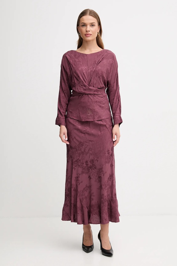 Hoss Intropia fustă 8422464 burgundia AW25