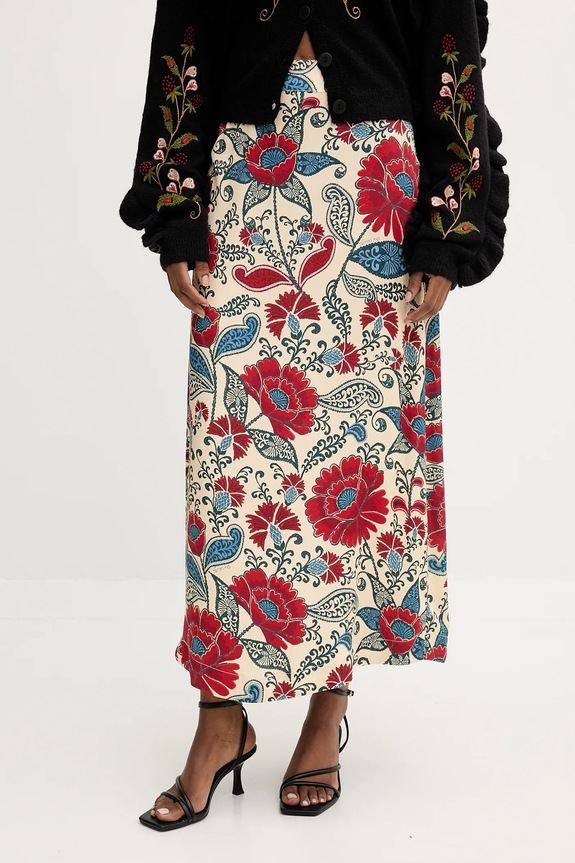 Φούστα Farm Rio εμπριμέ μπεζ 340560