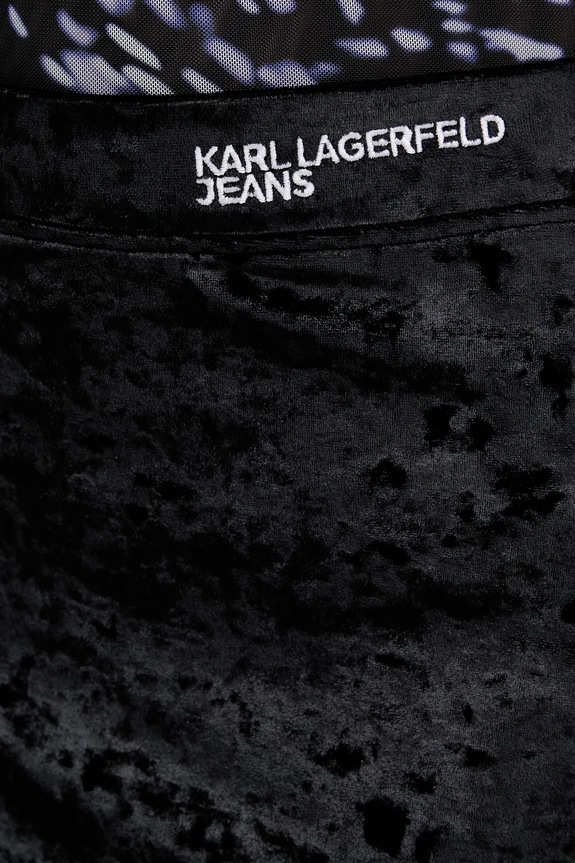 Βελούδινη φούστα Karl Lagerfeld Jeans μαύρο A4W12003