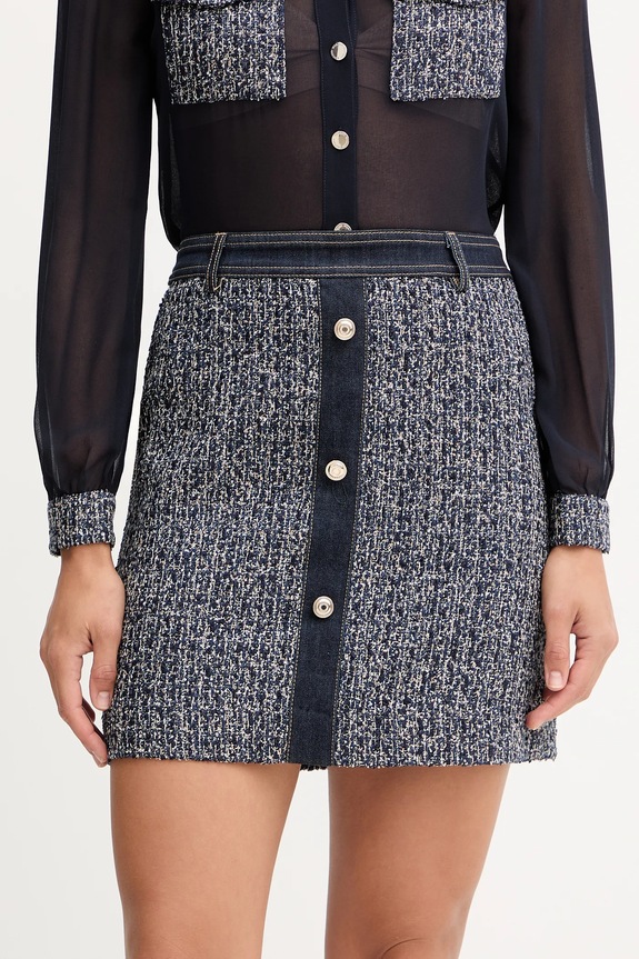 Suknja Morgan sitni uzorak mornarsko plava JOSCAR