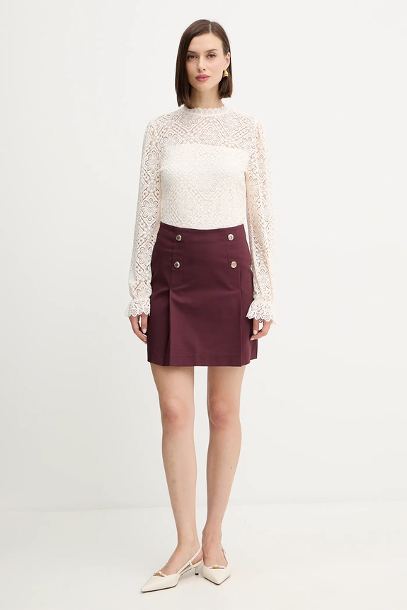 Φούστα Morgan JPALE μπορντό AW25