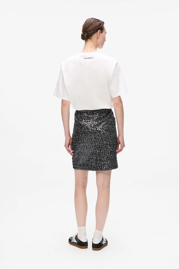 Sukňa Karl Lagerfeld A4W12016 sivá AW25