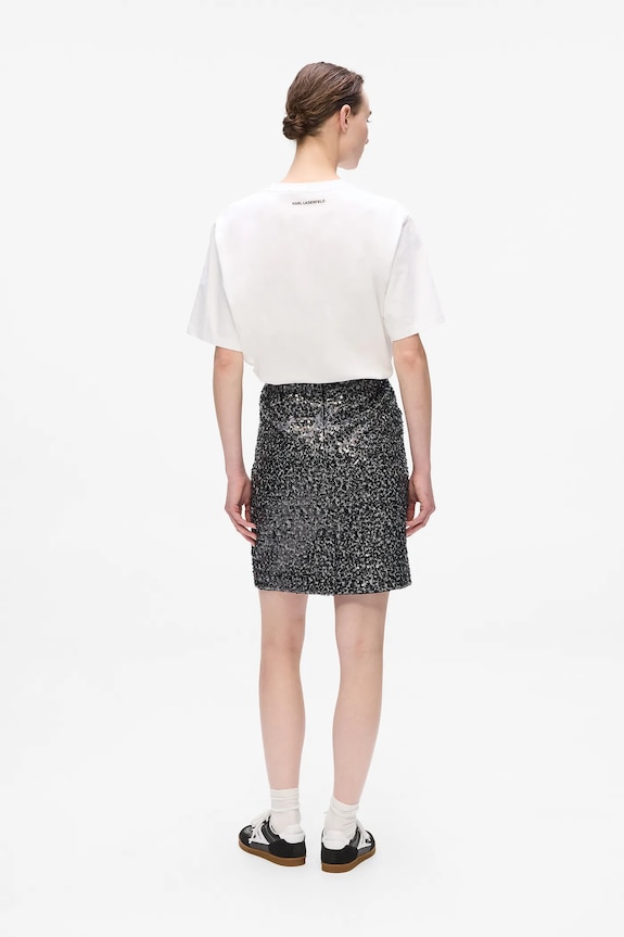 Sukňa Karl Lagerfeld A4W12016 sivá AW25