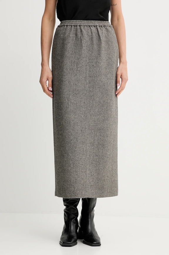 ISABELLE BLANCHE spódnica z dodatkiem wełny casual szary IS25FW.G081.T012