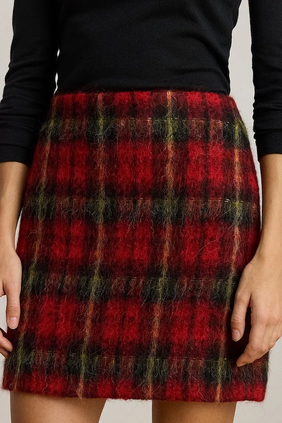 Suknja s dodatkom vune Lauren Ralph Lauren crvena 200P06912
