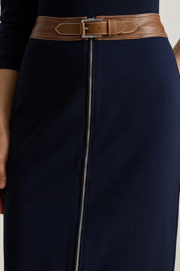 Sukňa Lauren Ralph Lauren tmavomodrá 200980024