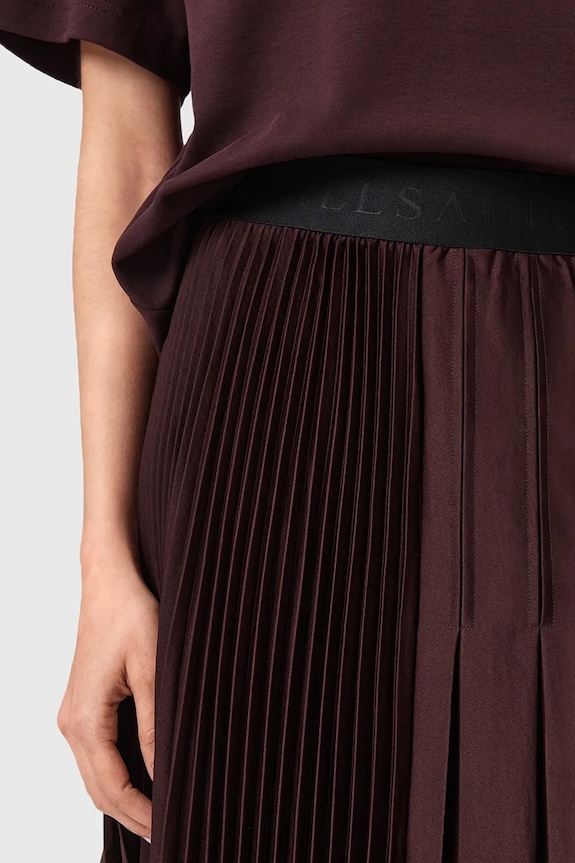 Oblečenie Sukňa AllSaints JAX W065RD burgundské