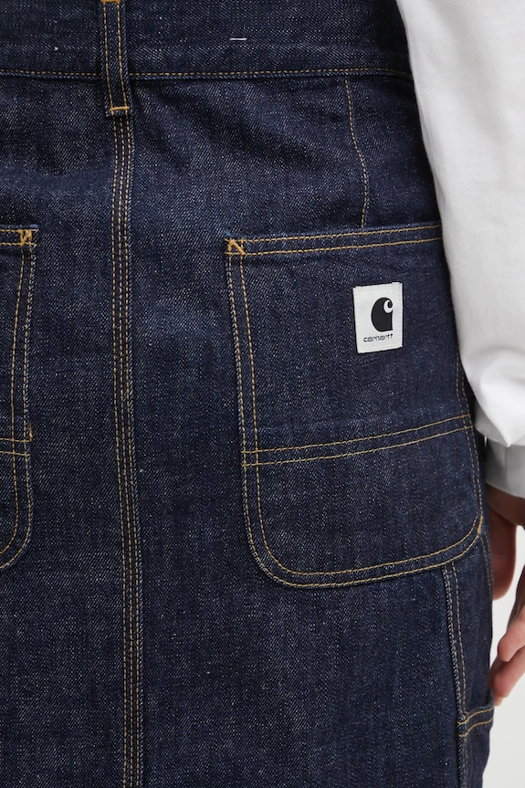 Carhartt WIP fustă jeans W' Single Knee Skirt bleumarin I034224.102