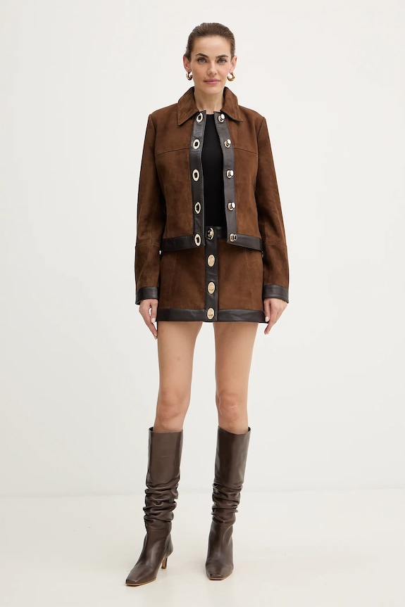 Semišová sukně Retrofete Lisbeth R.FW25.12094.16 hnědá AW25