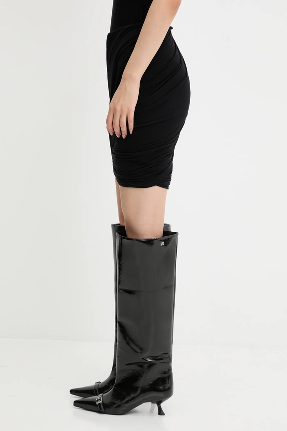 Rick Owens Lilies spódnica z domieszką kaszmiru Luna LI02E3309.JBWS czarny AW25