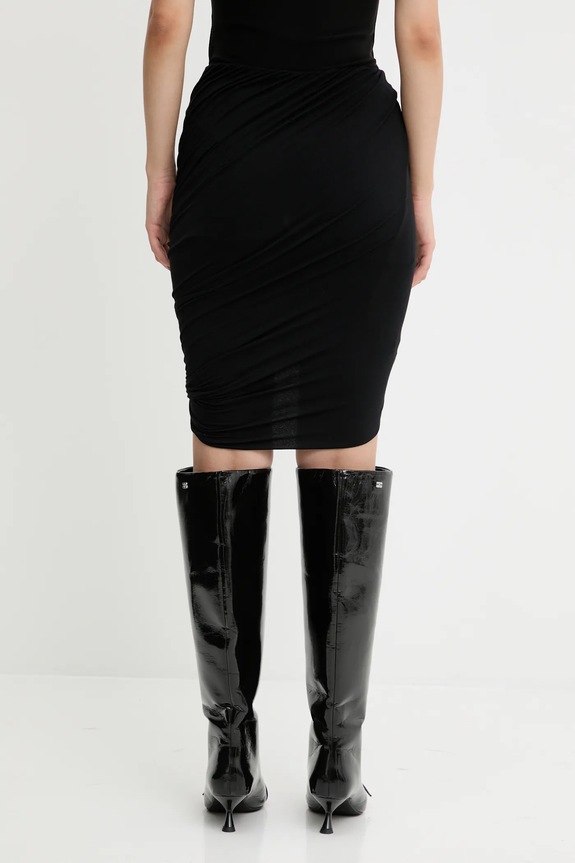 Oblečenie Kašmírová sukňa Rick Owens Lilies Luna LI02E3309.JBWS čierna