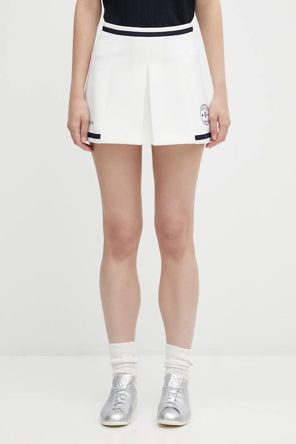 Sporty & Rich spódnica Eden Crest Embroidered Mila casual biały SK01160666WH50