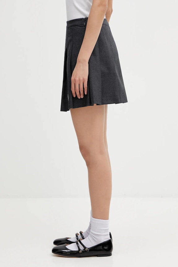 Suknja s dodatkom vune Sporty & Rich SRC Wool School SK02266302GY11 siva AW25