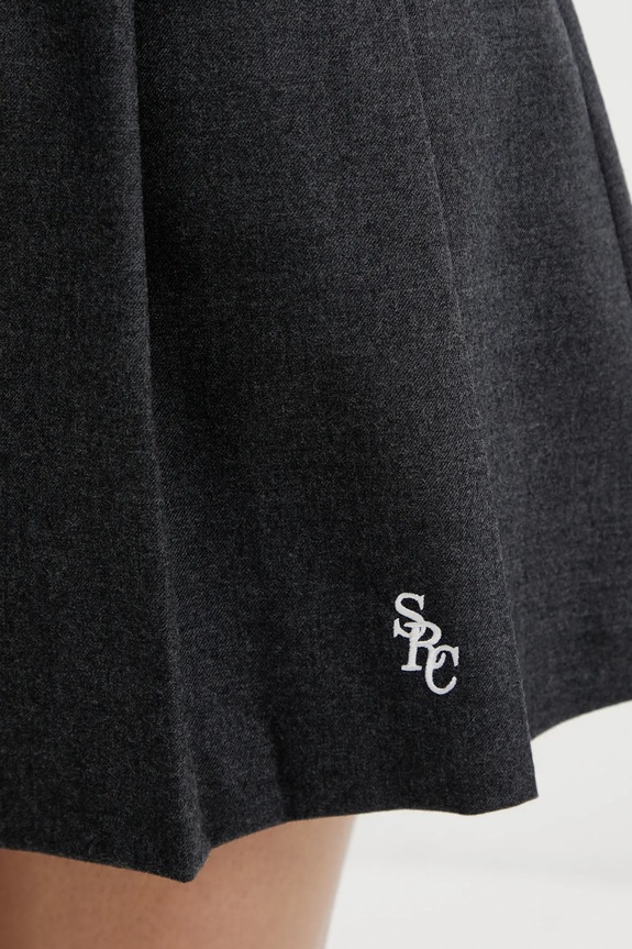 Suknja s dodatkom vune Sporty & Rich SRC Wool School siva SK02266302GY11