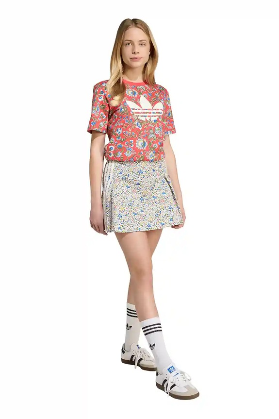 Dječje pamučna haljina adidas Originals JV7819