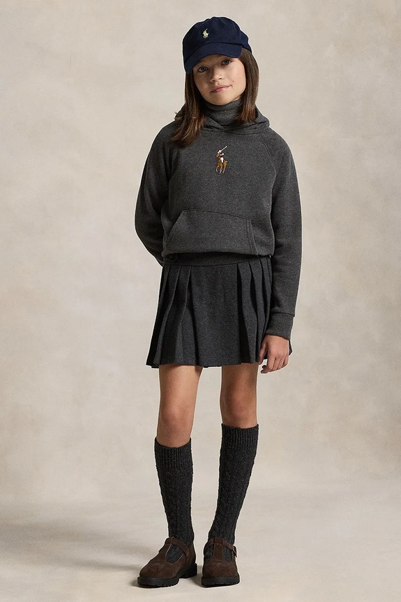 Dječja suknja Polo Ralph Lauren pletivo siva 313979065001