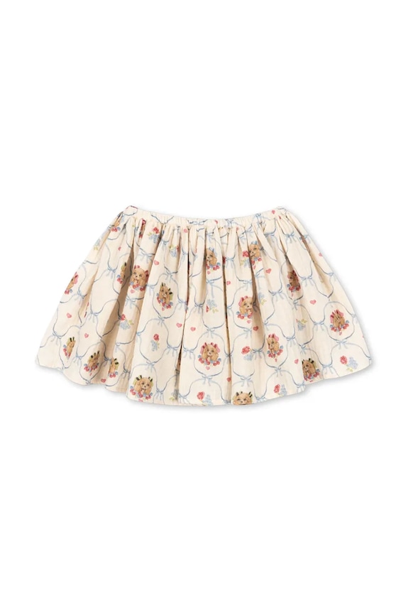 Dievčenská bavlnená sukňa Konges Sløjd COCO SKIRT GOTS KS103761.9BYA béžová AW25