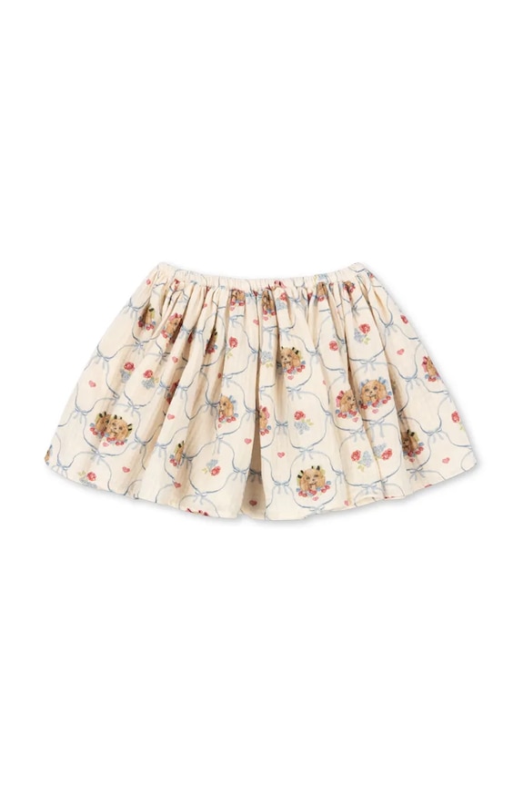 Dievča Dievčenská bavlnená sukňa Konges Sløjd COCO SKIRT GOTS KS103761.9BYA béžová