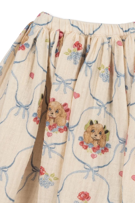 Dievčenská bavlnená sukňa Konges Sløjd COCO SKIRT GOTS béžová KS103761.9BYA