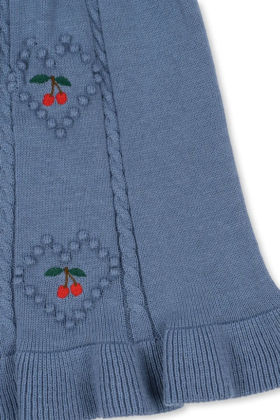 Dievčenská bavlnená sukňa Konges Sløjd SOLEIL KNIT SKIRT GOTS modrá KS103982.9BYA