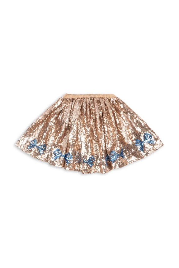 Dievčenská sukňa Konges Sløjd STARLA SEQUIN SKIRT látka zlatá KS103992.9BYA