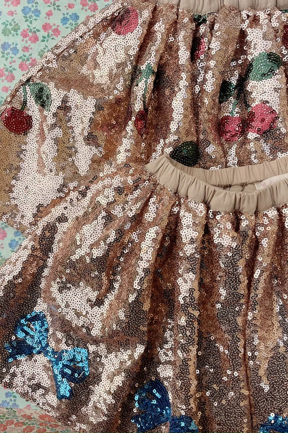 Dievčenská sukňa Konges Sløjd STARLA SEQUIN SKIRT KS103992.9BYA zlatá