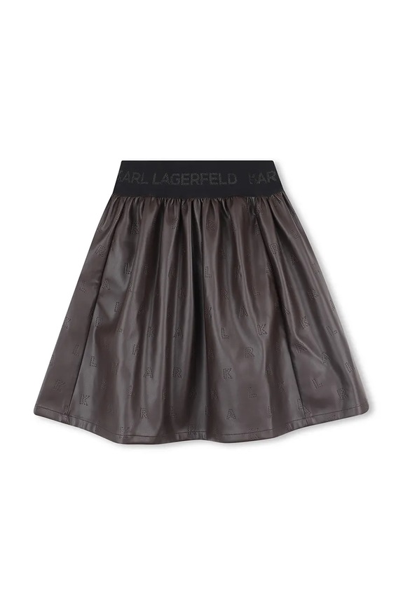 Dievčenská sukňa Karl Lagerfeld Z30593.156.162 hnedá AW25