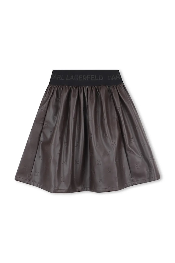 Dievčenská sukňa Karl Lagerfeld Z30593.156.162 hnedá AW25