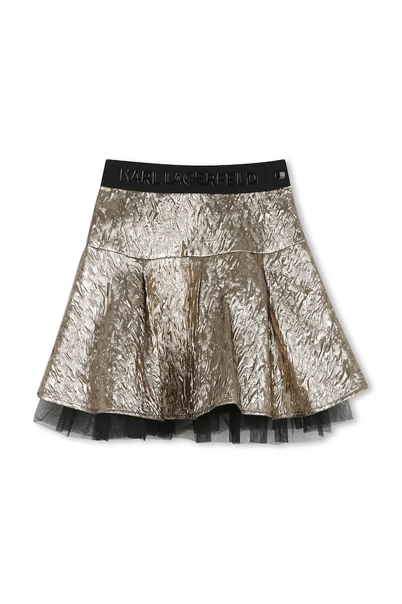 Dievčenská sukňa Karl Lagerfeld Z30598.156.162 zlatá AW25
