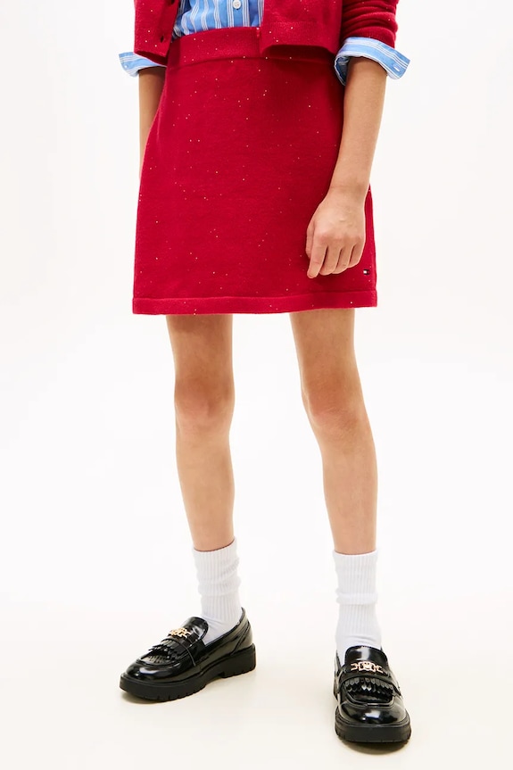 Dievča Sukňa Tommy Hilfiger KG0KG09036.9BYA červená