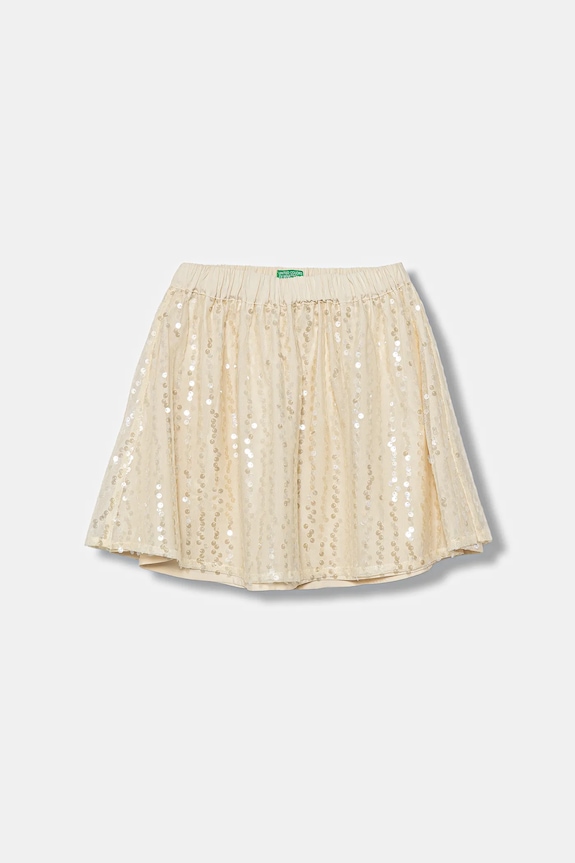 Dievčenská sukňa United Colors of Benetton pletenina béžová 4PAYC002J.G.seasonal