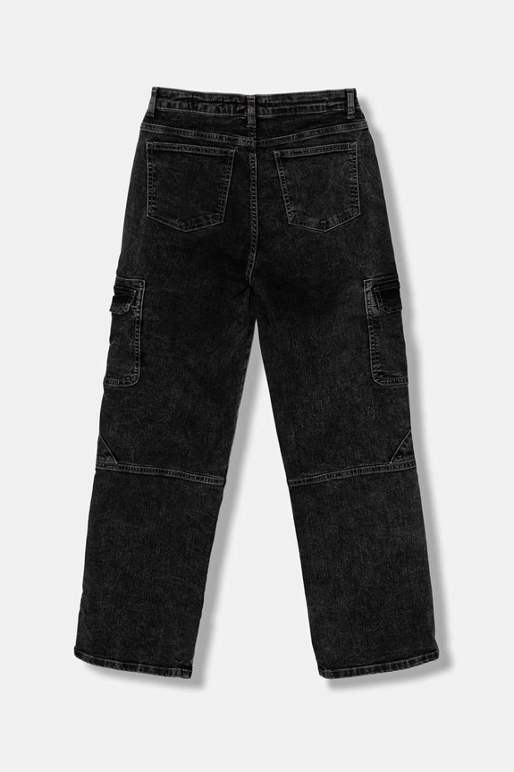 Guess jeansy dziecięce L5YA01.D5FN0.9BYA czarny AW25