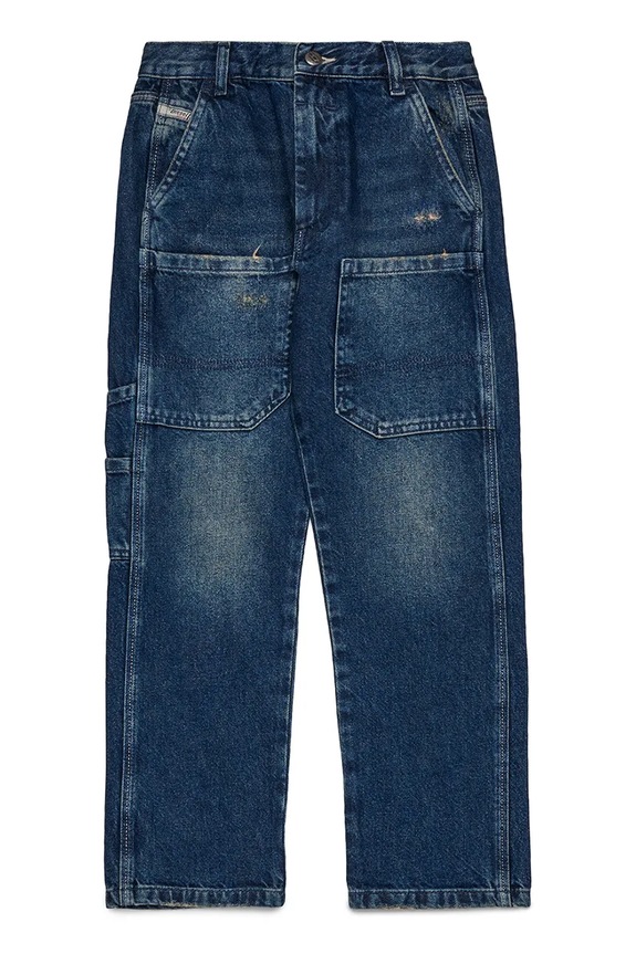 Dječje traperice Diesel D-BERR-J TROUSERS mornarsko plava J02330