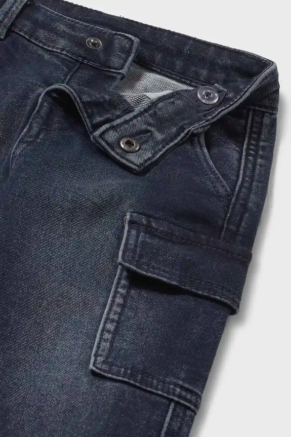 Mayoral jeansy dziecięce soft denim cargo granatowy 2505.3B.Baby.9BYA