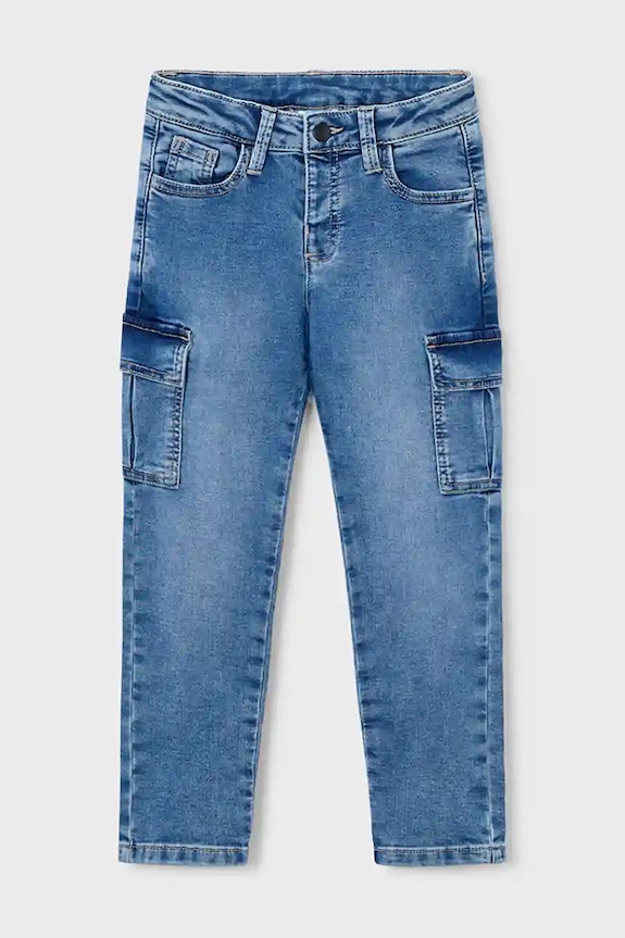 Detské rifle Mayoral soft denim cargo Planet friendly modrá 4563.5D.Mini.9BYA